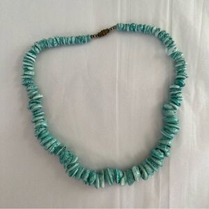 Chic Turquoise Beaded Necklace made of shell